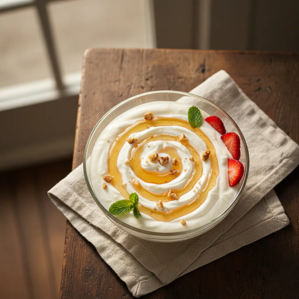 Greek Yogurt with Honey — 0.0g saturated fat per serving