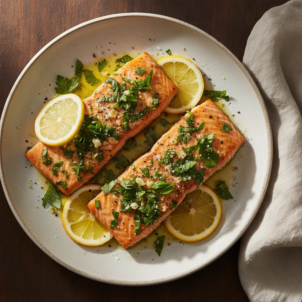 Italian Baked Salmon with Herbs