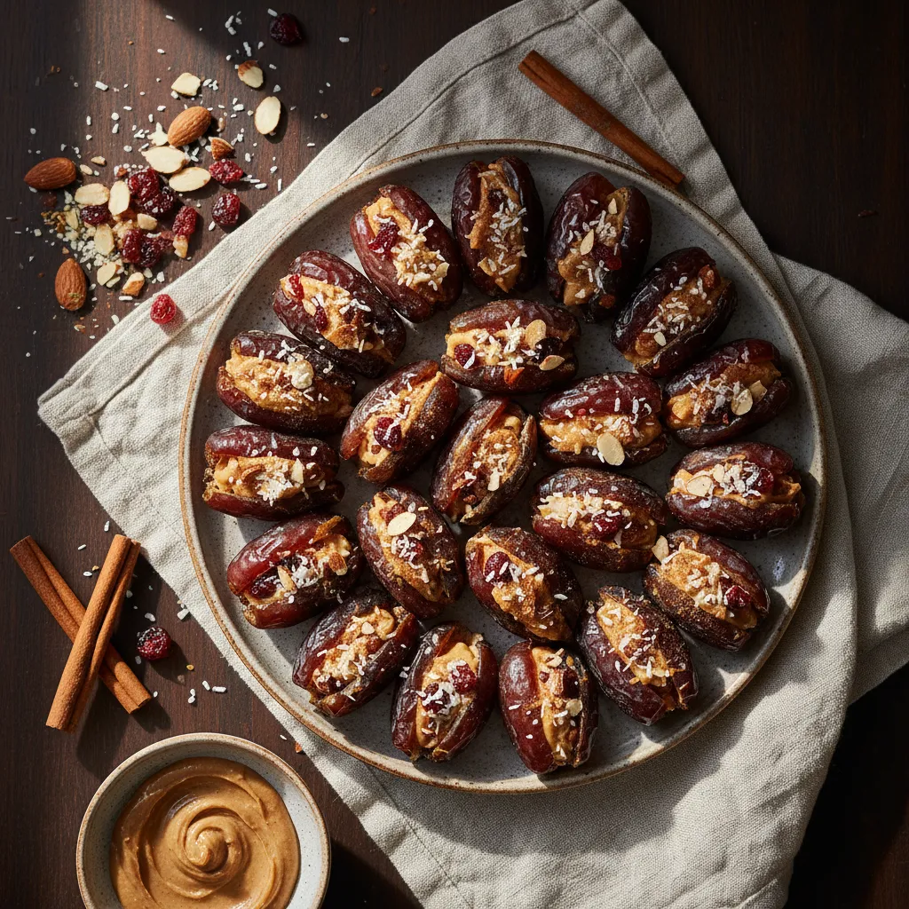 Mediterranean Stuffed Dates with Almond Butter